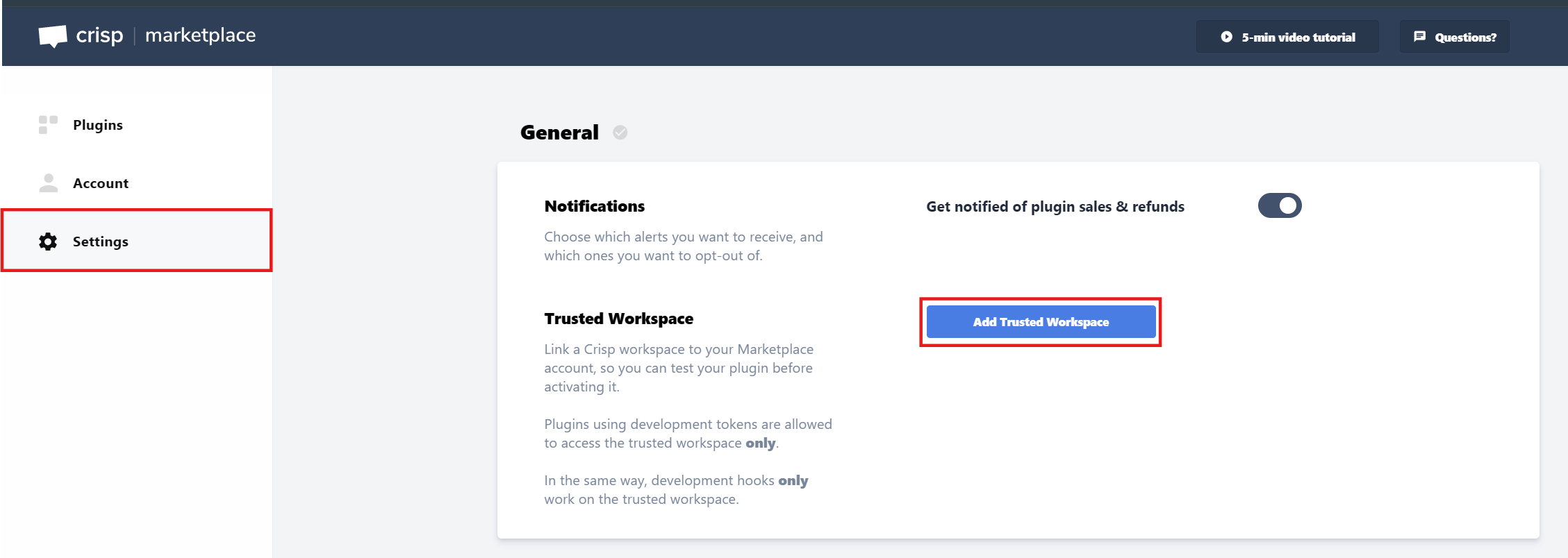 Crisp Trusted Workspace